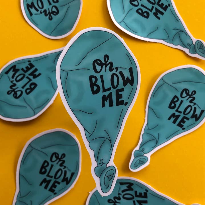 Åh, blæs mig klistermærke for engroshandel hos Cosmic Flower