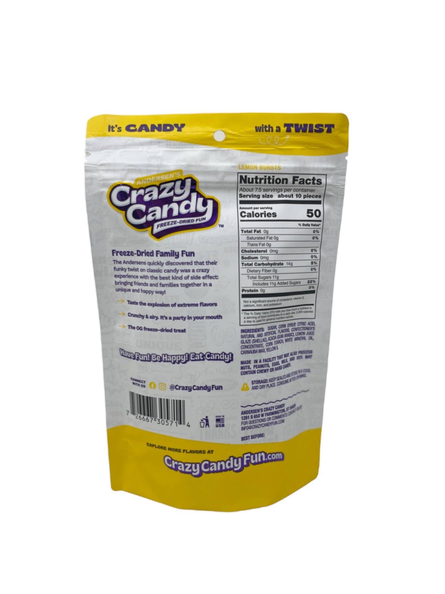 Smithco Distributing - Vente Bonbons durs - Bonbons lyophilisés Andersen's Crazy Candy23