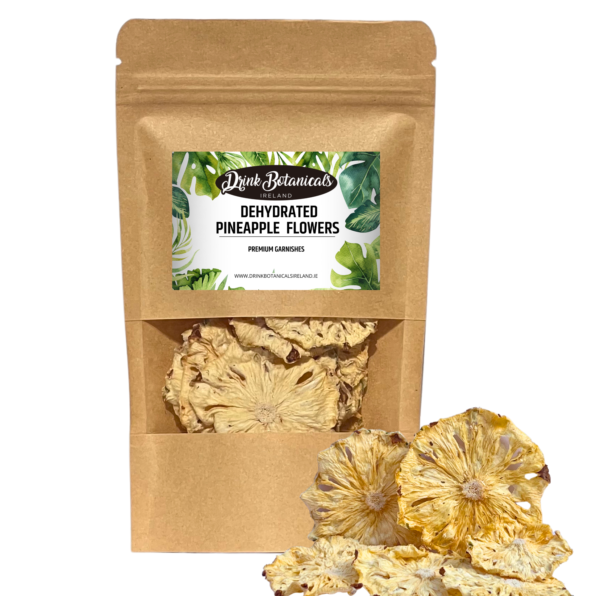 Drink Botanicals Ireland - Wholesale Dried/Dehydrated Fruit - Dried Pineapple Flower Slices0