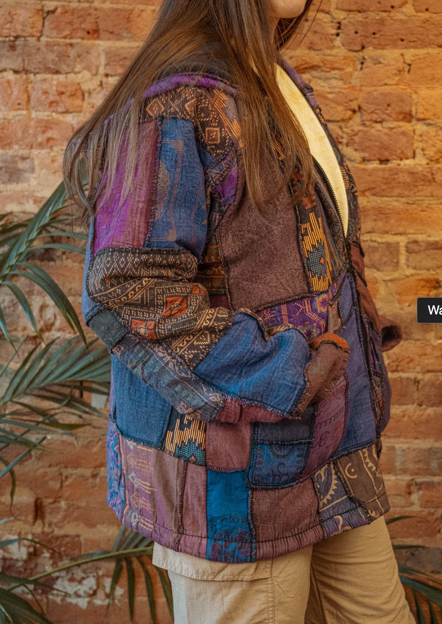 Gardenbelle Shop - Wholesale Jacket - Women's - Hippie Boho Patchwork Fleece Lined Jacket, Boho Coat Unisex11