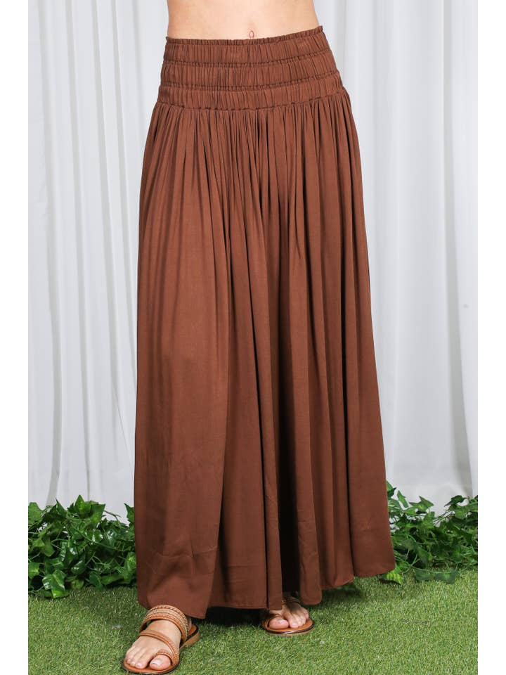 Vine & Love - Wholesale Skirt - Women's - Casual Maxi Flowy Bohemian Renaissance Long Skirt VS8294021