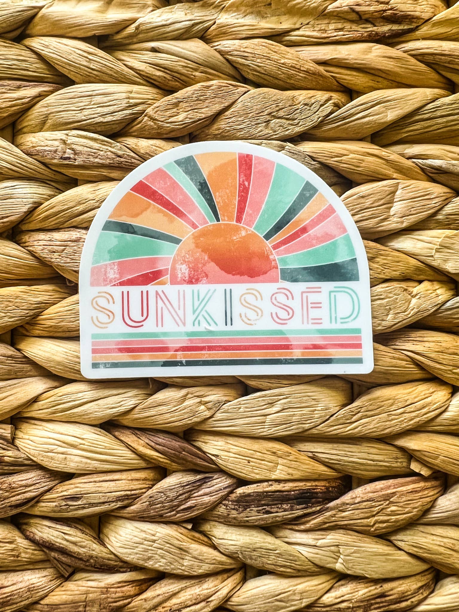 Savannah and James Co – wholesale Sticker – Sunkissed Sun White Sticker, 3x31