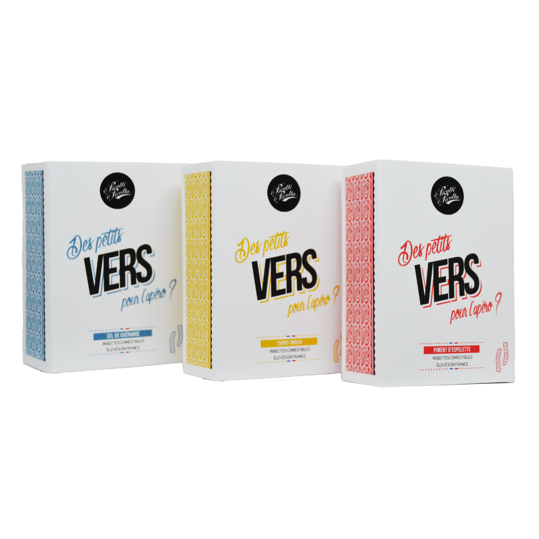 La cerise sur l'apéro – Crackers por atacado – Insetos comestíveis - Larvas ao curry2