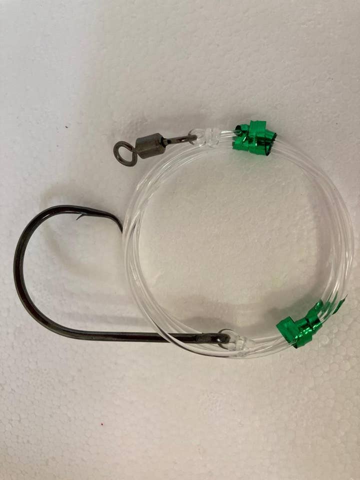 3 x 100 lb MONO SEA FISHING RIGS 6/0 SNELLED CIRCLE HOOK (C for wholesale by SEARIGS UK LTD