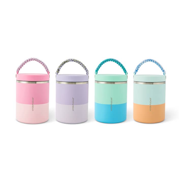 32oz Food Jar w/ Paracord - Assorted 2 Tone for wholesale by Core Home