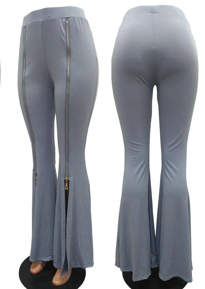HIDDENBRAND - Wholesale Pants - Women's - Slim zip-up flared pants5