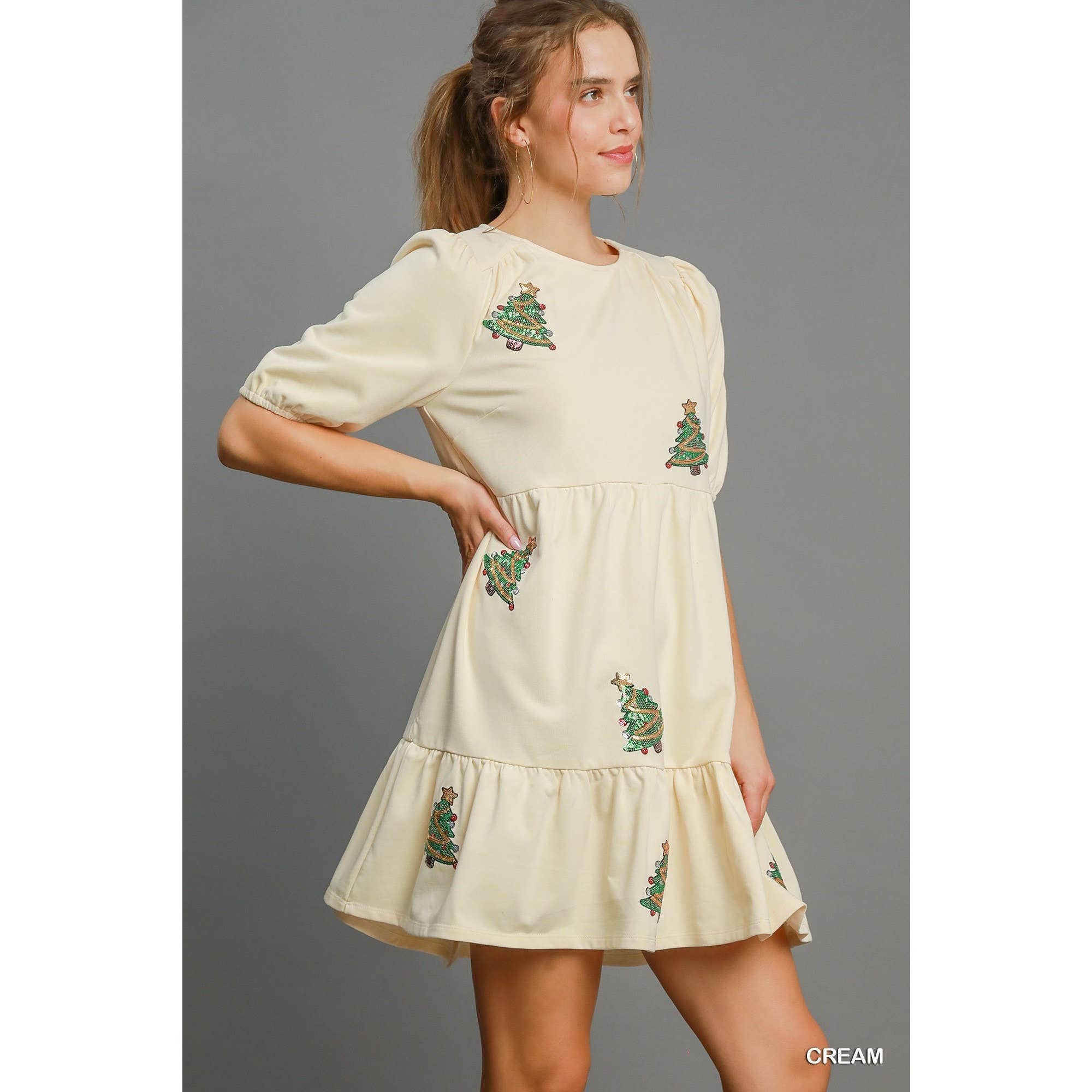 STYLE USA - Wholesale Dress - Women's - Christmas Tree Sequined Mini Dress12