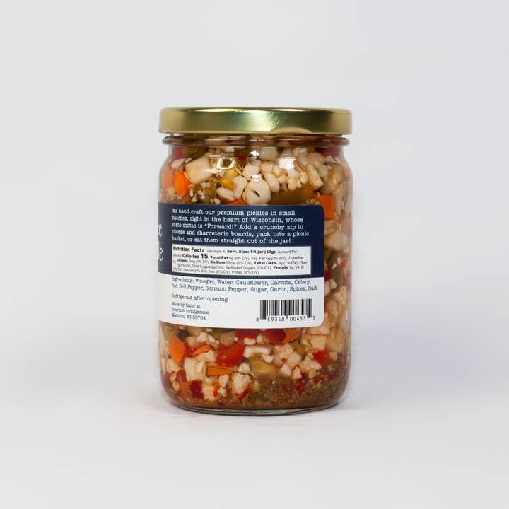 Gourmet Indulgences, LLC (dba Quince & Apple Company) - Wholesale Pickled Vegetables - Hot Giardiniera - Case of 12 - 12 oz Jars 2