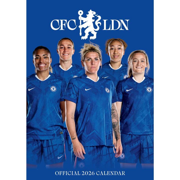 CHELSEA FC WOMEN'S 2026 A3 CALENDAR for wholesale by Danilo Promotions Ltd
