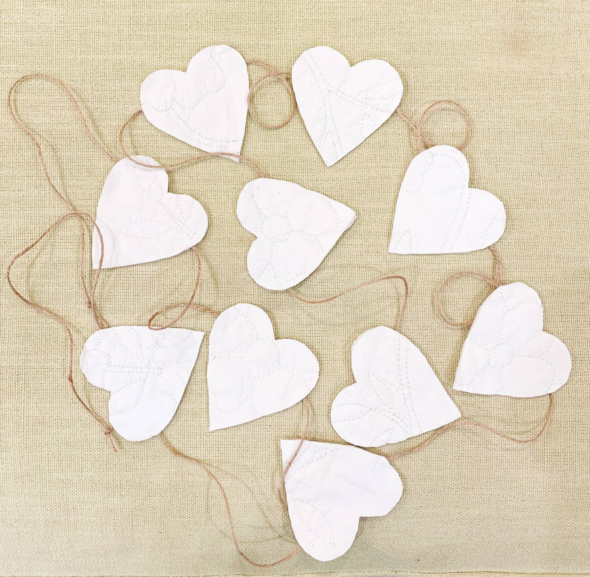 Dellwood Designs - Wholesale Bunting/Garland - Vintage Quilt Heart Garland - Assorted Quilts1