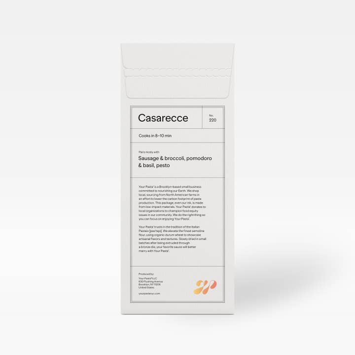 Your Pasta - Wholesale Pasta - Biologische casarecce pasta4