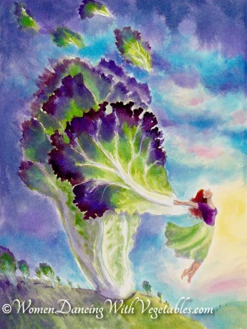 Lettuce for wholesale by Women Dancing with Vegetables. Becoming Lighter