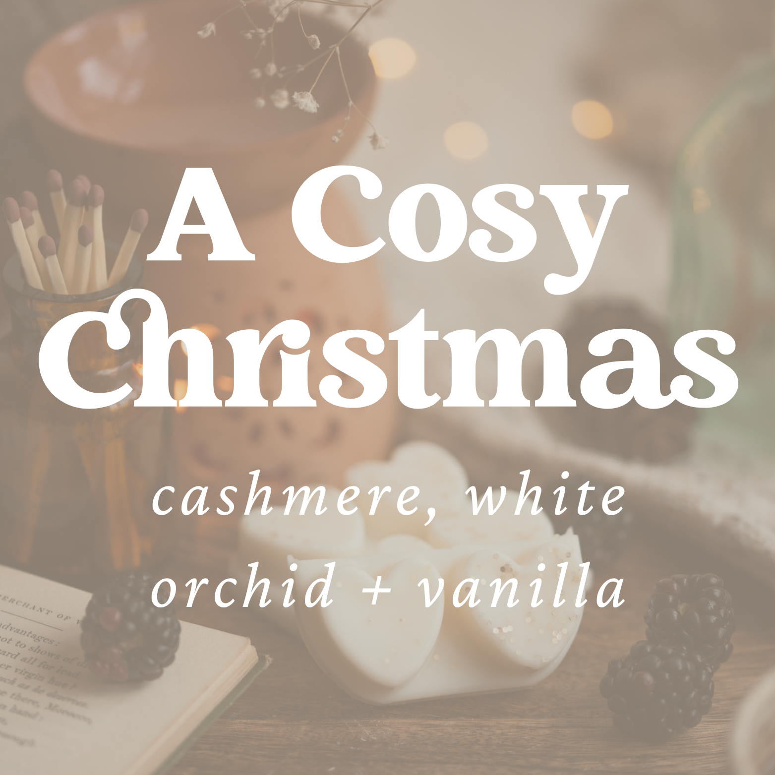 Meleri and Maple Co – wholesale Wax melt – A Cosy Christmas Scented Heart Clamshell Soy Wax Melts0