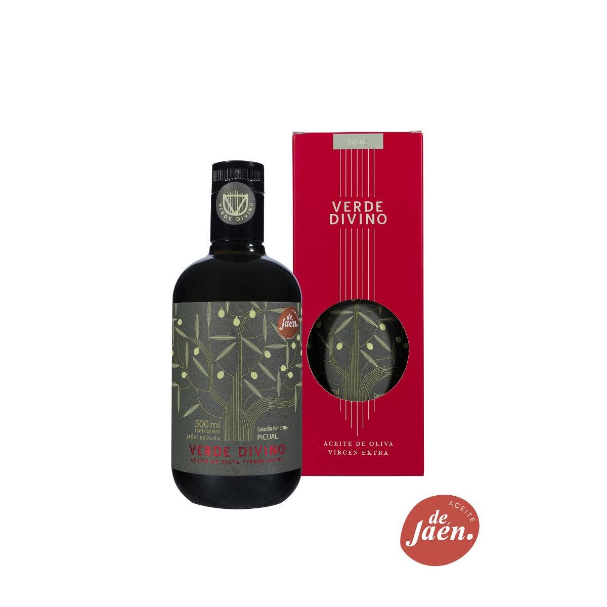 Made in Spain – Großhandel Olivenöl – Natives Olivenöl Extra Picual, Verde Divino, 500ml0
