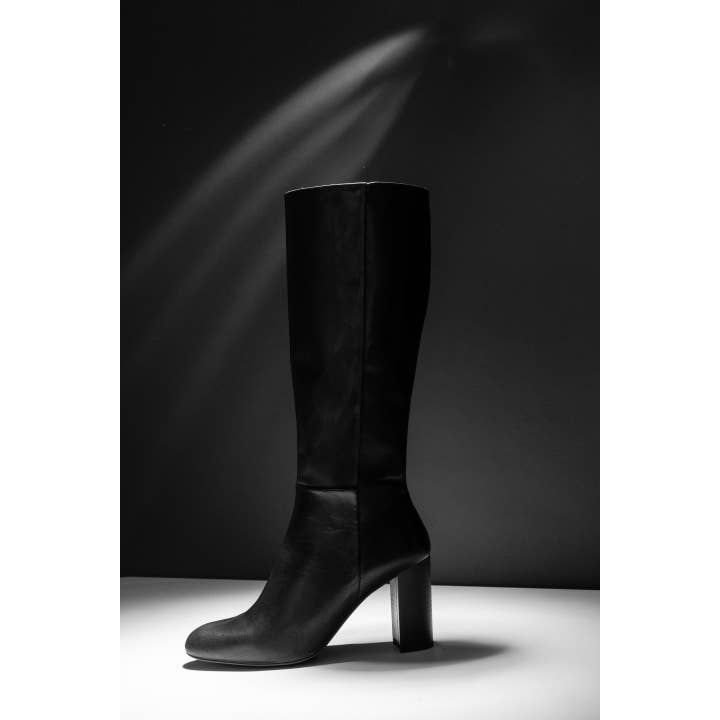 Elodie - Wholesale Boots - Women's - SKY BOOT IN BLACK NAPPA LEATHER WITH 75mm HEEL