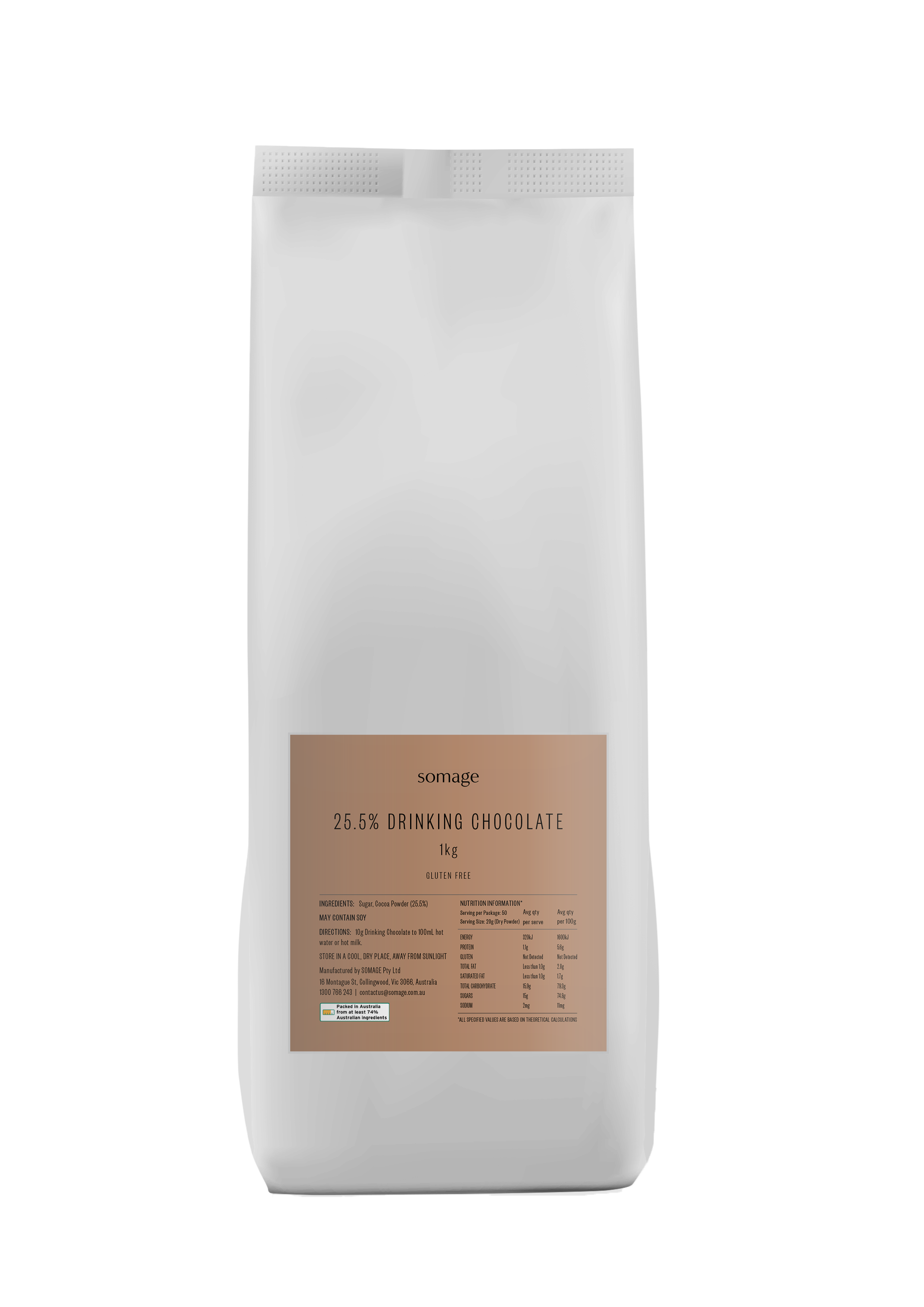 Somage - Wholesale Hot cocoa mix/kit - Drinking Chocolate 25.5%0