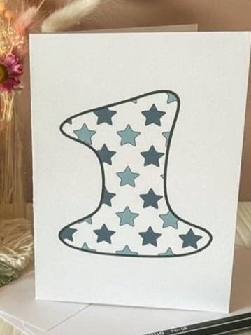 Blue Star Age Specific Birthday card for wholesale by Daisy & Joy Design