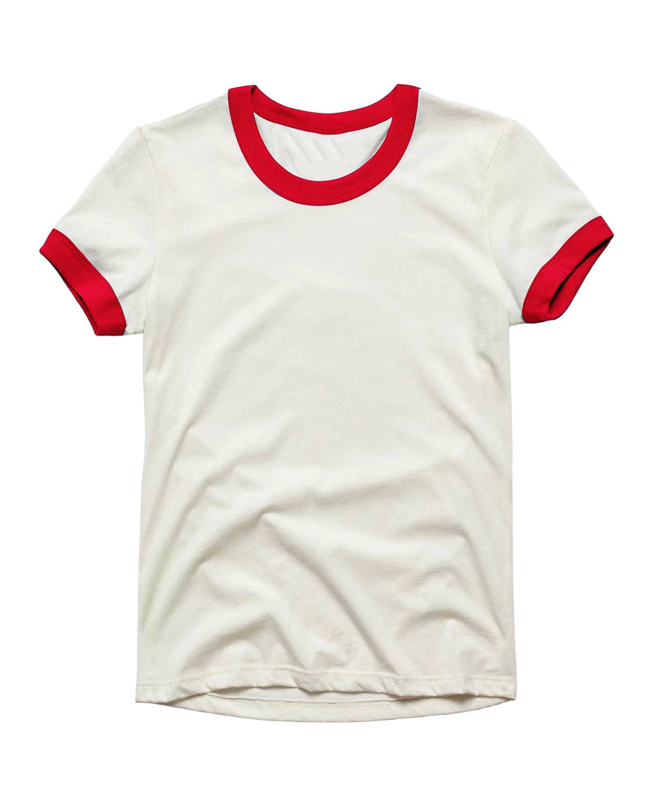 Artree - Wholesale T-Shirt - Unisex - Ringer Vintage Blank Unisex T Shirt (Red)0