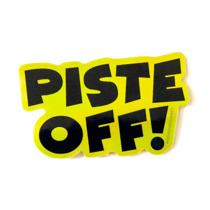 Piste Off Neon Holografische Skihelmsticker voor wholesale door Ski House Games