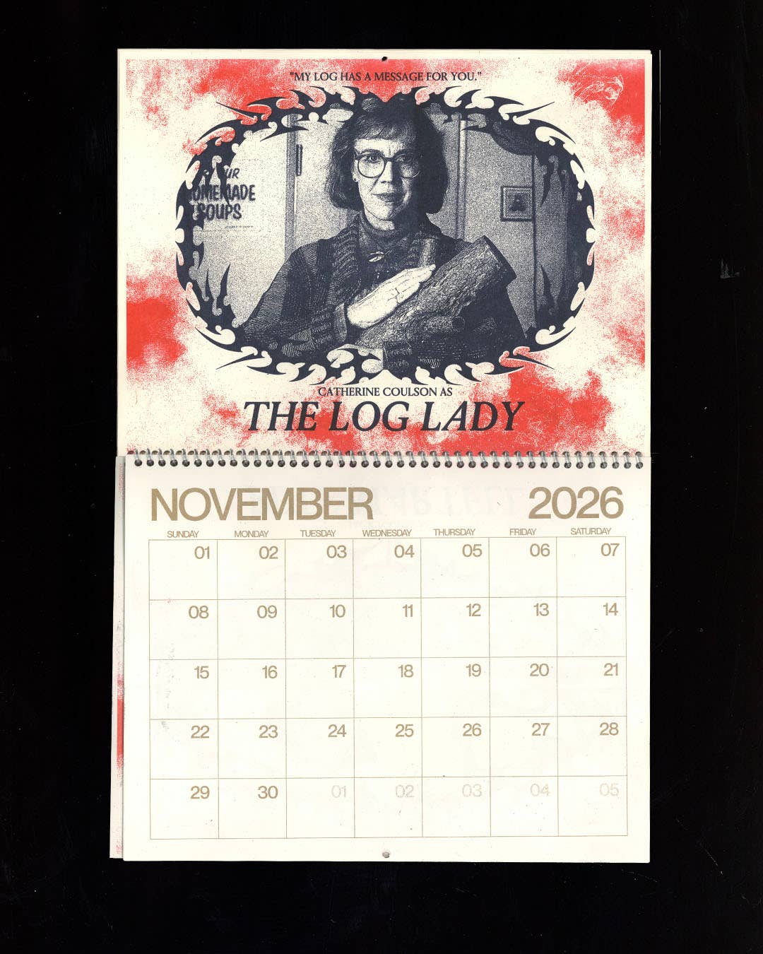 Wholesale Twin Peaks Risograph Spiral-Bound 2026 Calendar for your