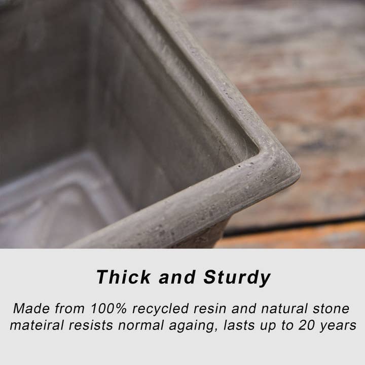 Greenship Garden USA - Wholesale Planter Box - GreenShip Classic Long Large Box Planter W.22.85" x H. 7.09“6