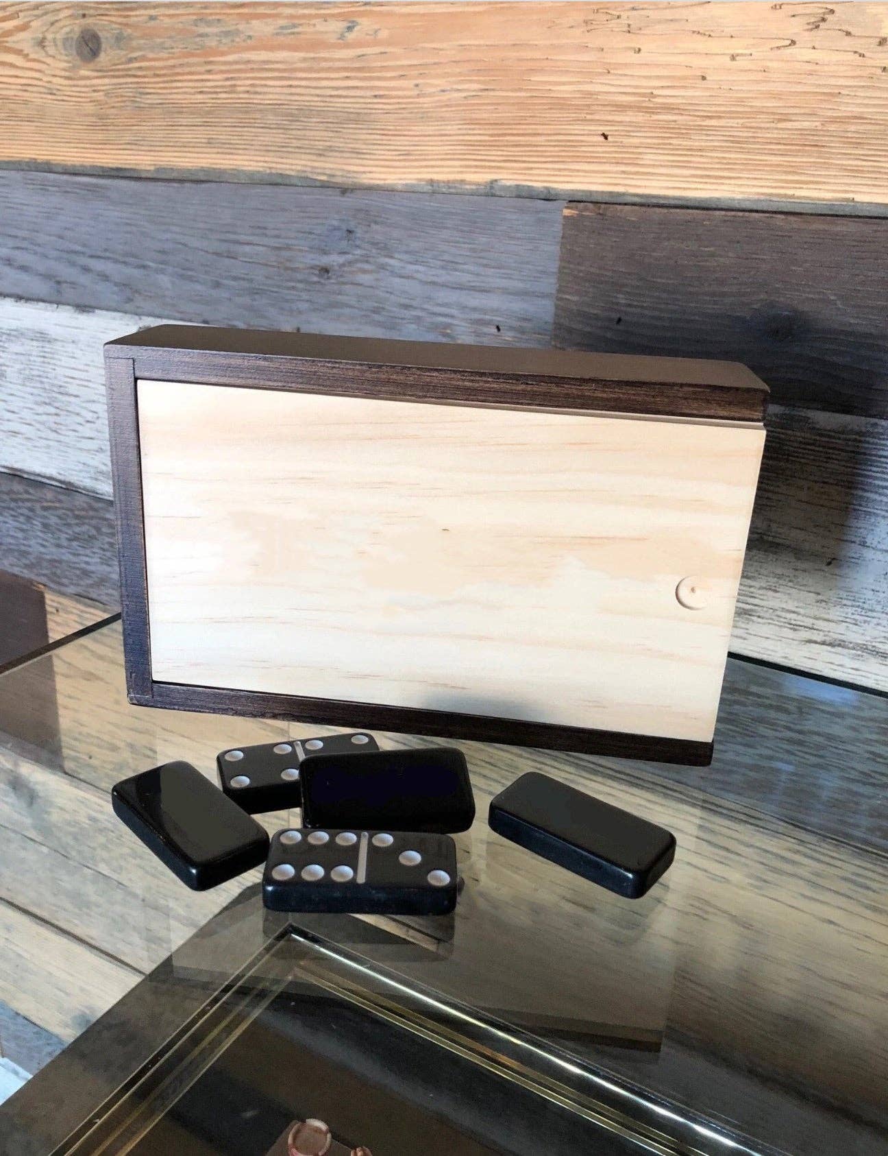 Wood Expressions - Wholesale Dominoes - WE Games Double 6 Black Dominoes Game Set in Wooden Case1