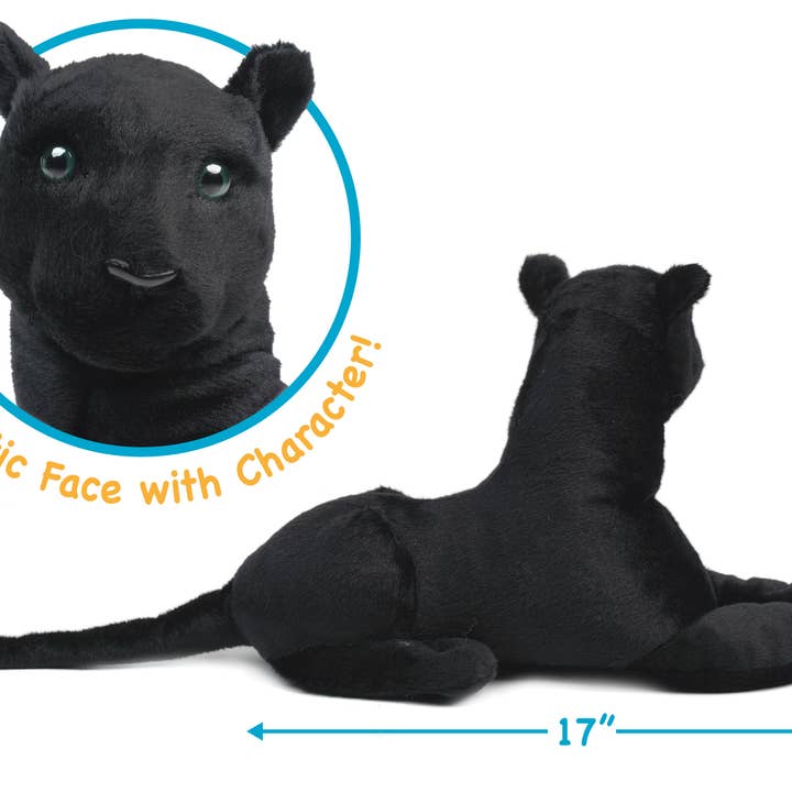 VIAHART Toy Co. - Wholesale Stuffed/Plush Toy - Kids & Baby - Sid The Panther - Squeeze Me! | 17 Inch Stuffed Animal Plush