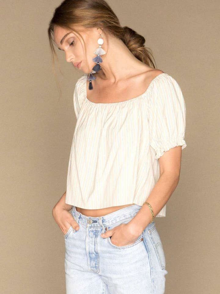 Bardot Blus | Teak för wholesale av merritt charles