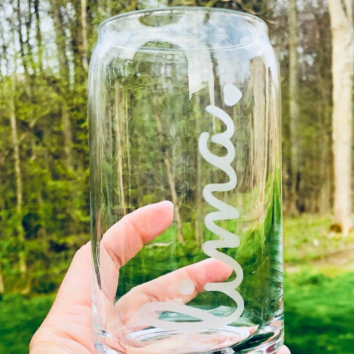 Salty Spouse Glassware - Wholesale Drinking Glass/Cup - Etched Logo Beer Can Glass- Iced Coffee Glass