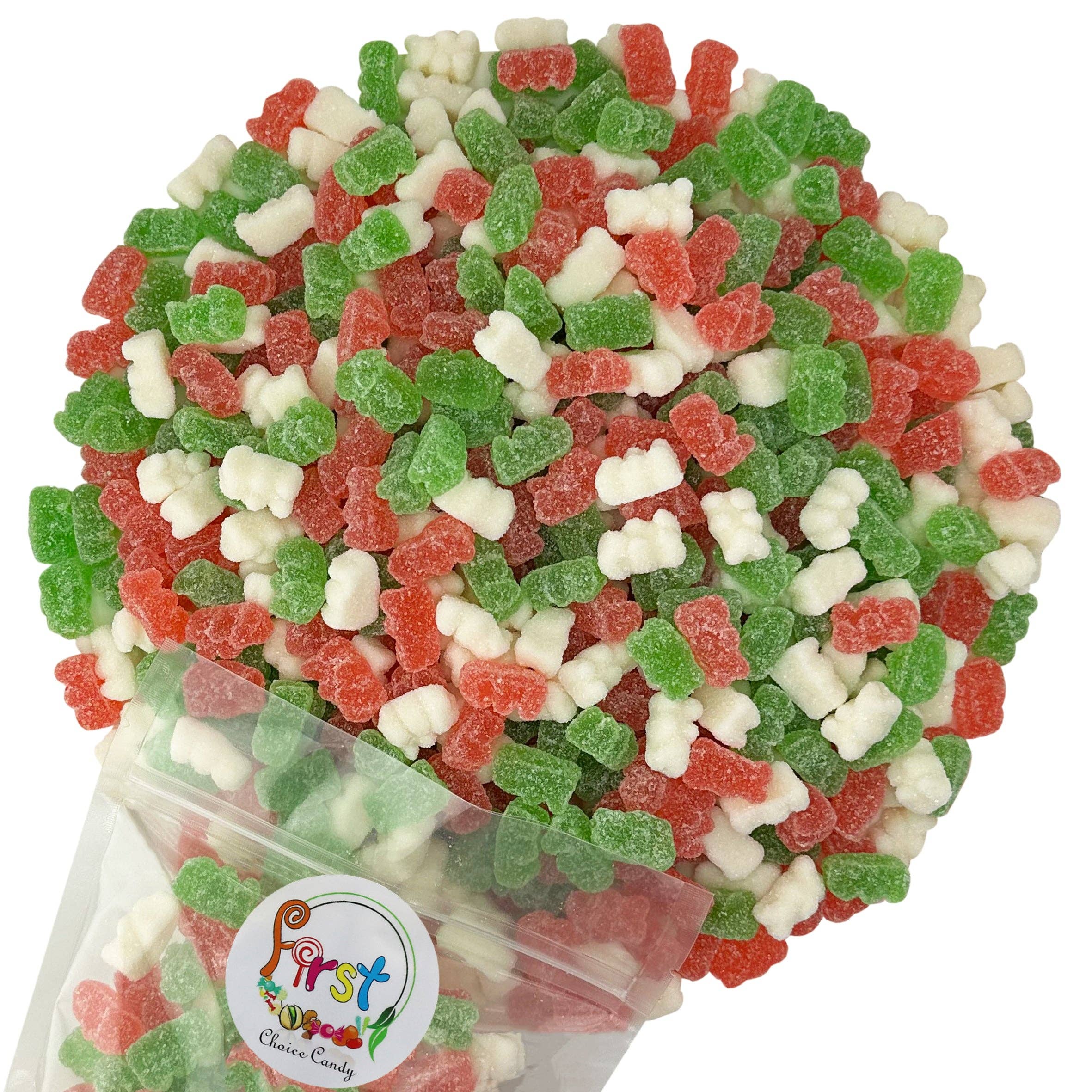 First Choice Candy - Wholesale Gummy - CHRISTMAS  SOUR GUMMY BEARS MIX3