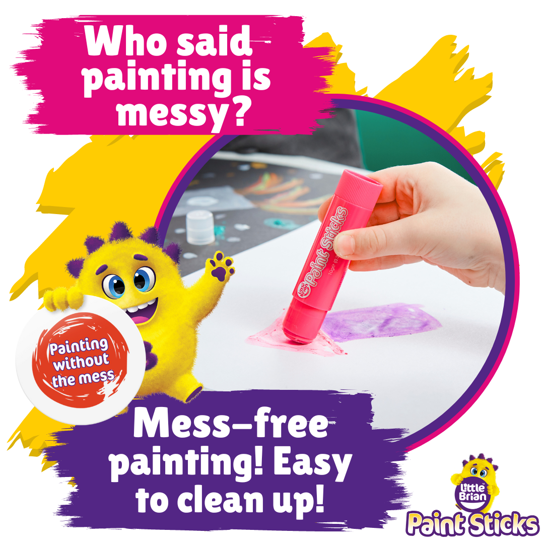 Baby Republic – wholesale Paint set – Little Brian Paint Sticks Day Glow 6 Assorted5