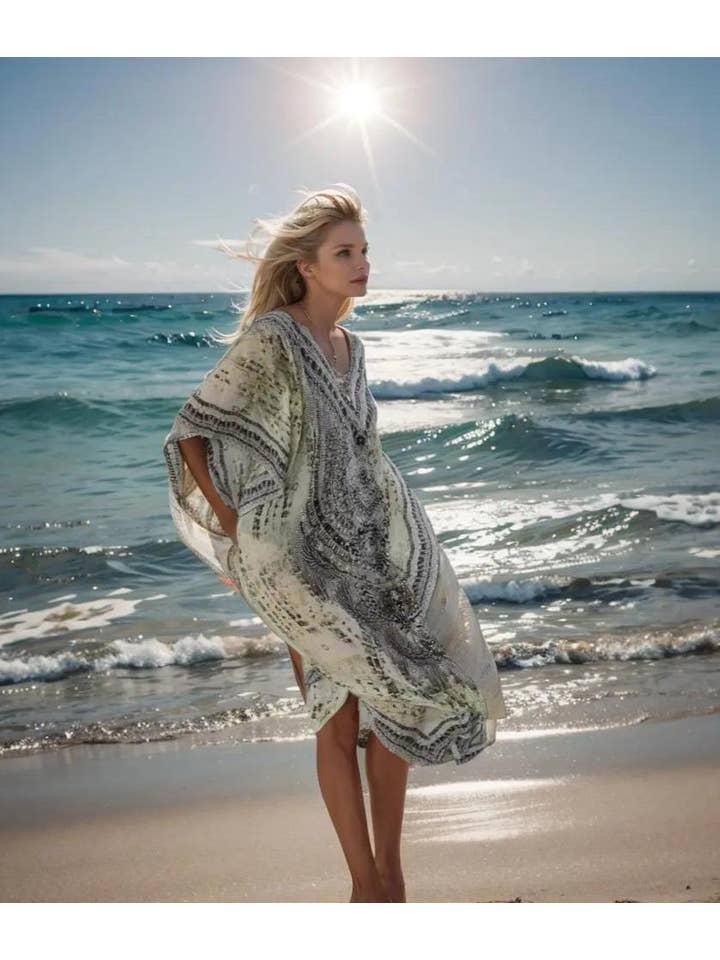 Kaftans that Bling - Wholesale Kaftan – Women's - Egyptian Long Silk Embellished Kaftan - Fashion Spectrum4