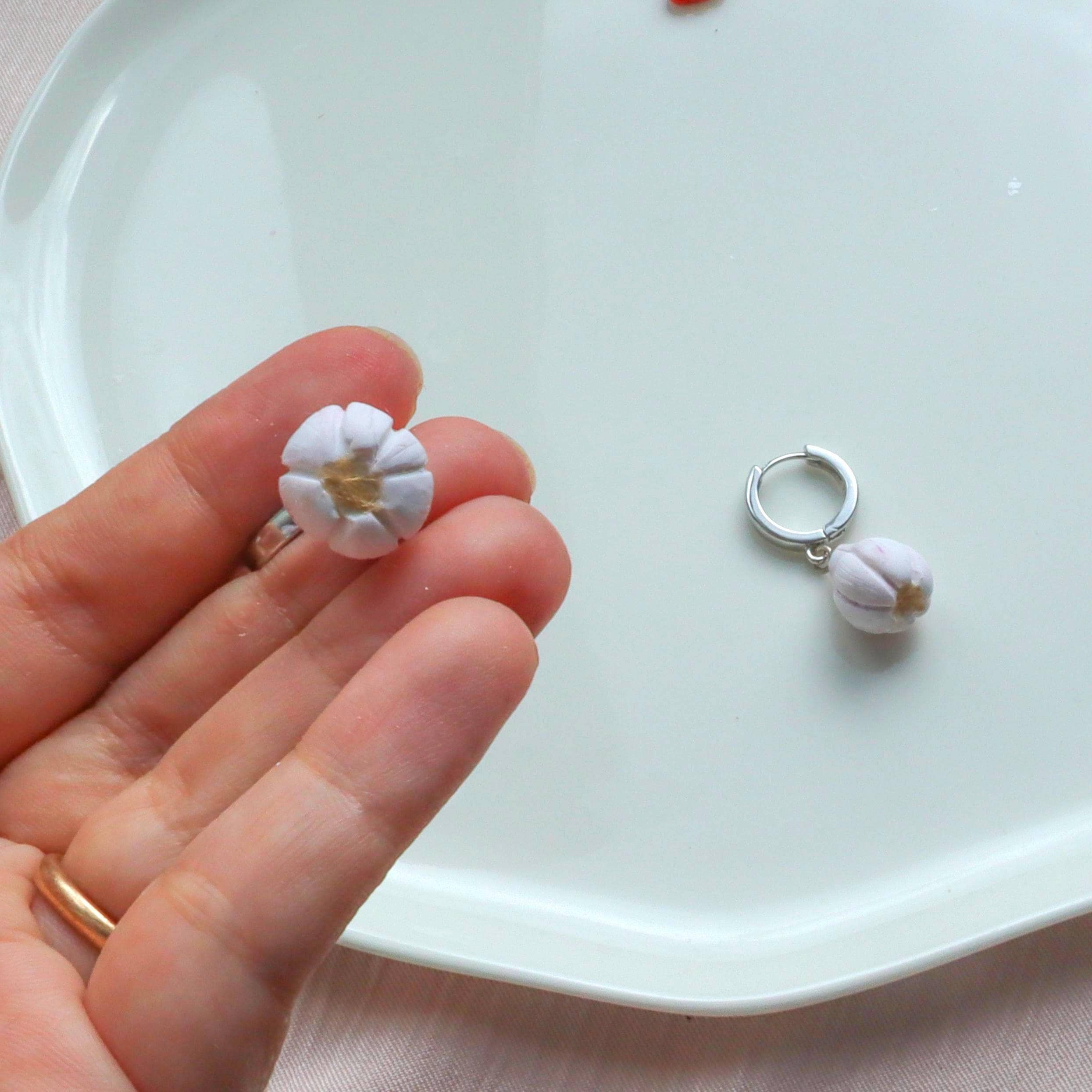 K's Craft House - Wholesale Dangle Earrings - Handmade Garlic Polymer Clay Hoop Earrings5