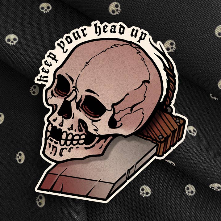 Keep Your Head Up Vinyl Sticker for wholesale by Black Serotonin