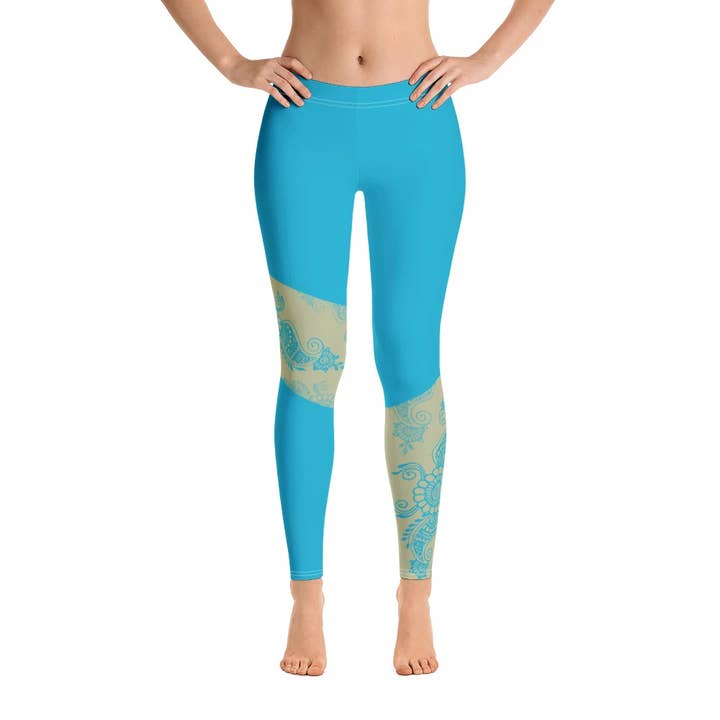 Drishti - Polainas de yoga para mujer, color azul para venta al por mayor de SuniaYoga