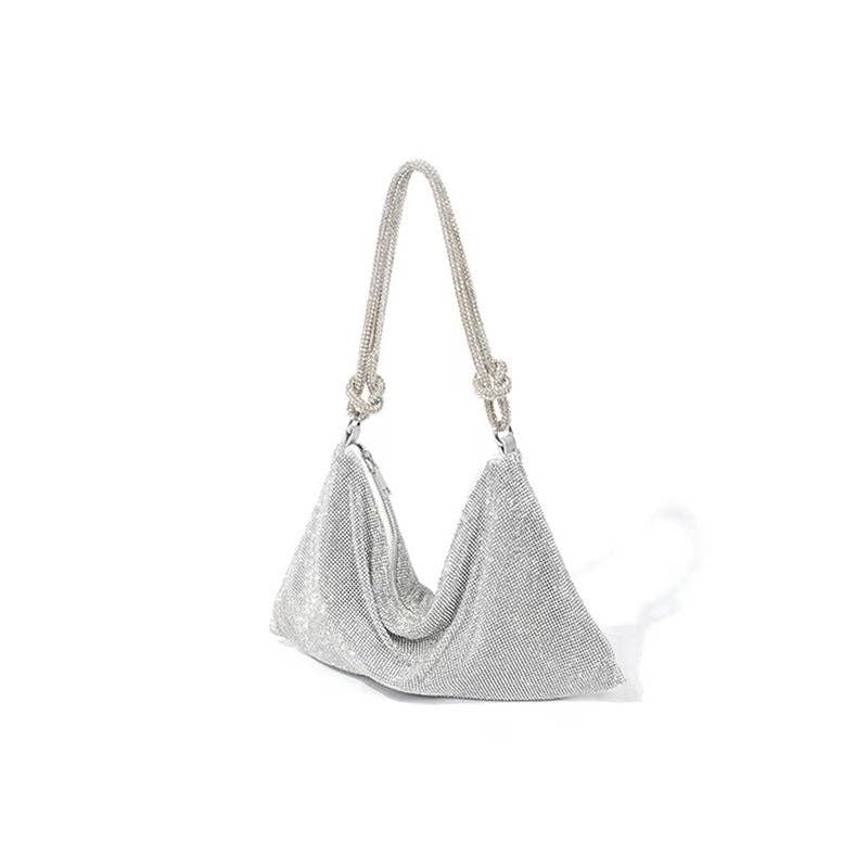 Dipped Shop - Vente Sac porté épaule – femme - Sac de soirée scintillant en strass simple DP25C7484