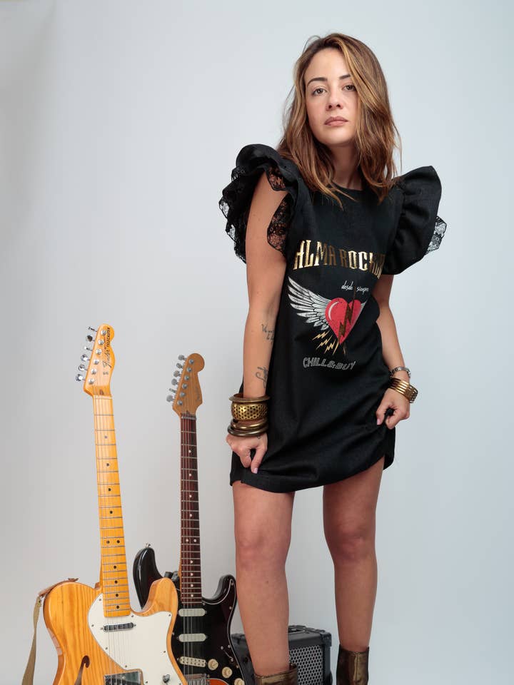 Nero Vestito denim donna Dua Alma Rockera in vendita all'ingrosso su Faire3