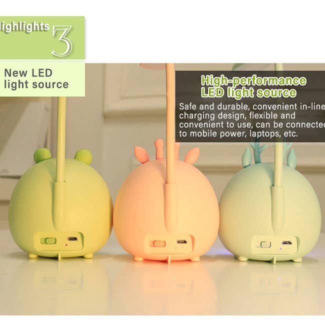 VIGOR - Wholesale Accent/Desk Lamp - Desk Lamp, Portable LED Desk Lamps with Night Light,Rabbit F