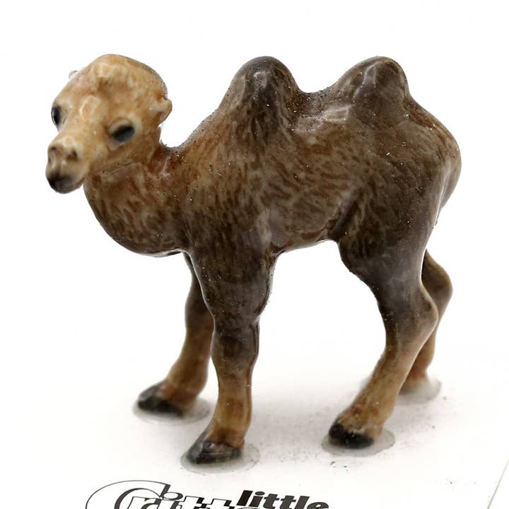Mongolia Bactrian Camel Porcelain Miniature for wholesale by Little Critterz