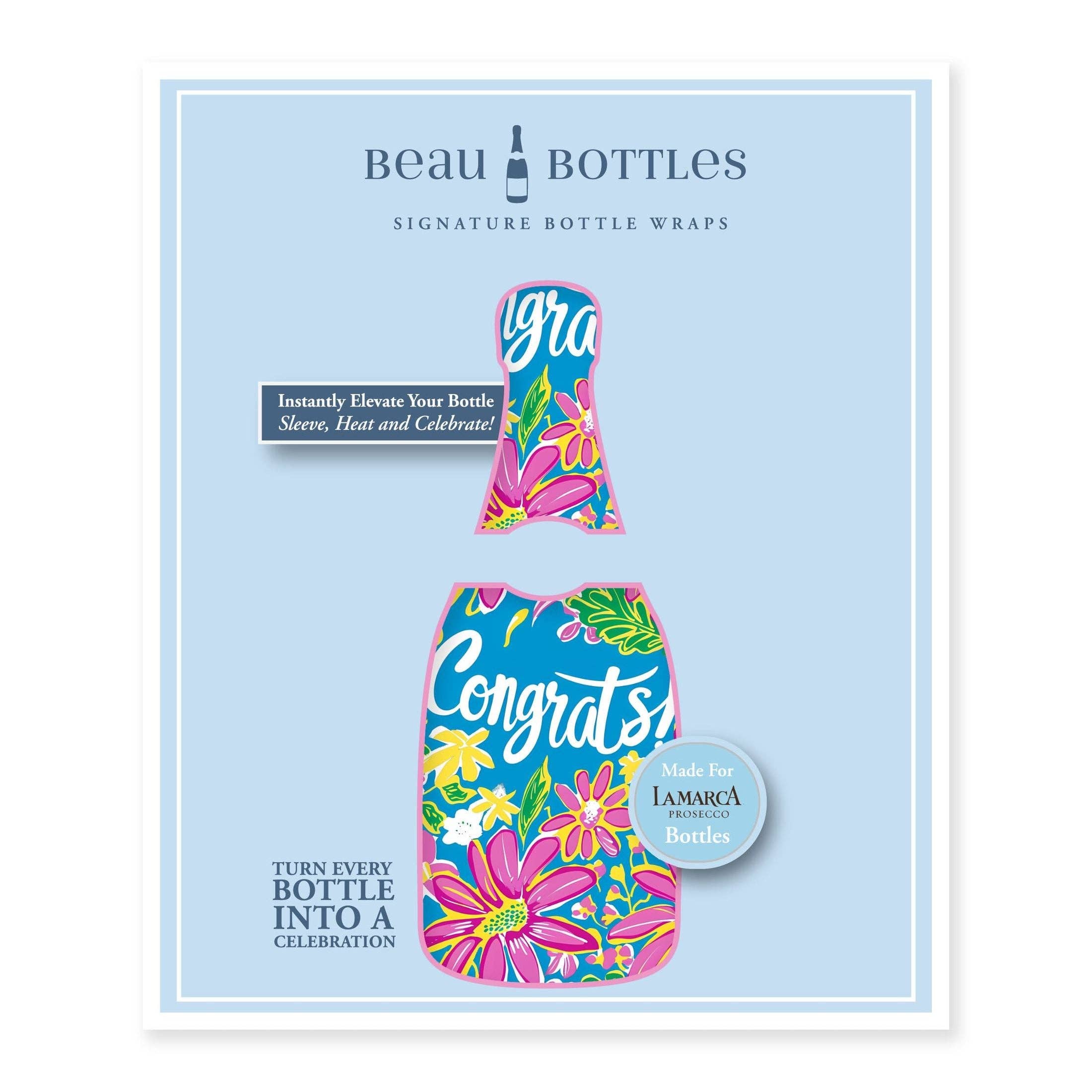 Beau Bottles - Wholesale Wine Gift Bag - Beau Bottles Preppy Congrats - Prosecco Collection5