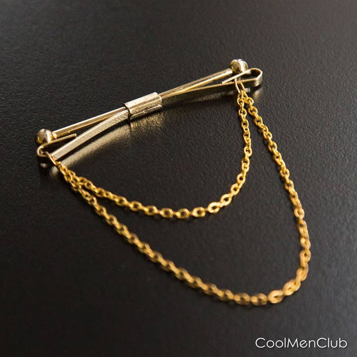 COOLMENCLUB – wholesale Nål och knapp för kavajslag – Guldfärg Krage Pin, Krage Bar, Skjorta Krage Clips, Herr