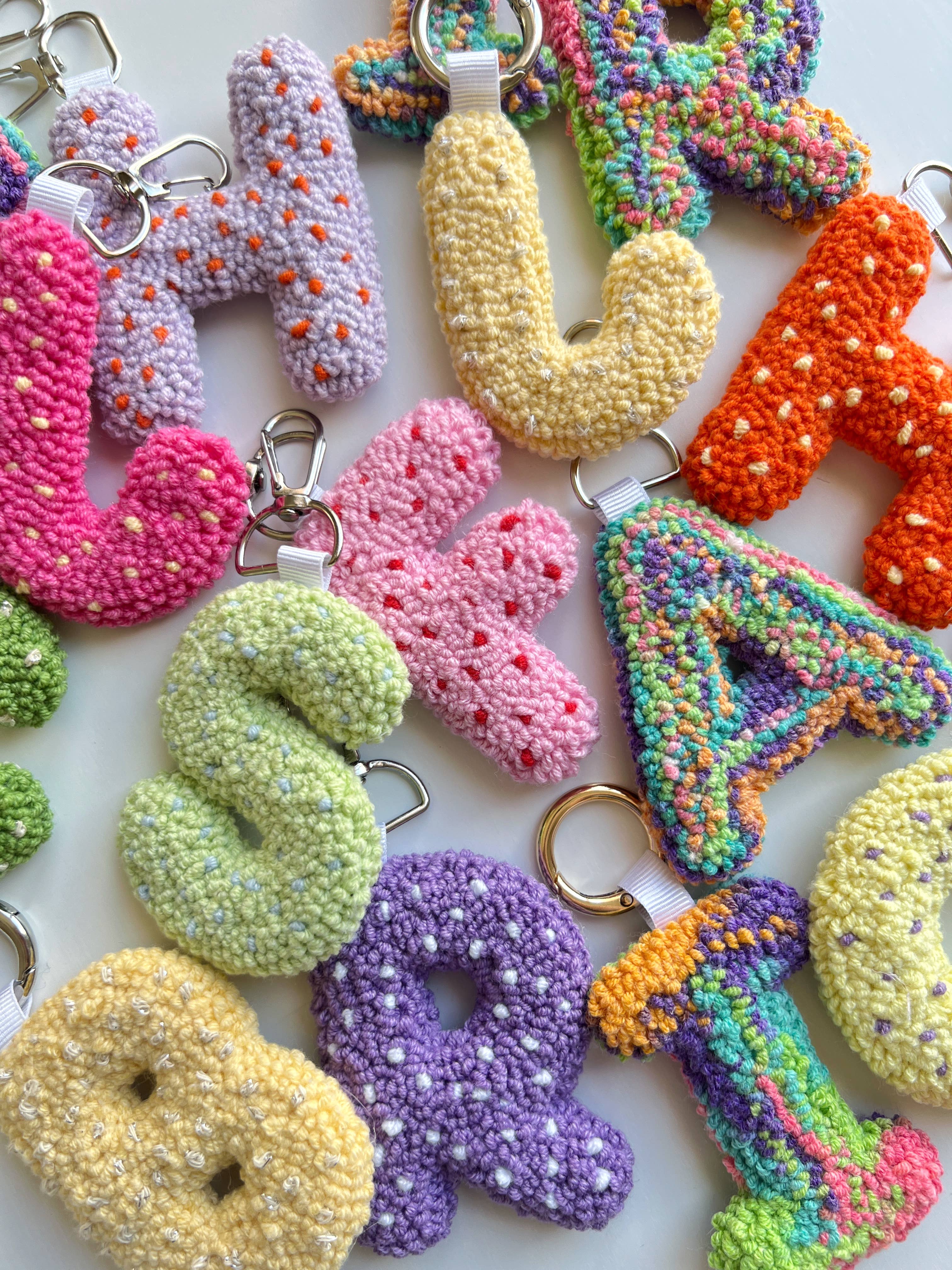 EmbroiderywithAycan - Wholesale Keychain – Women's - Letter Keychains, Handmade Initial Keychains5