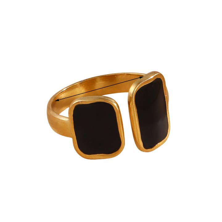 Black Concert Statement Ring for wholesale by MOOD