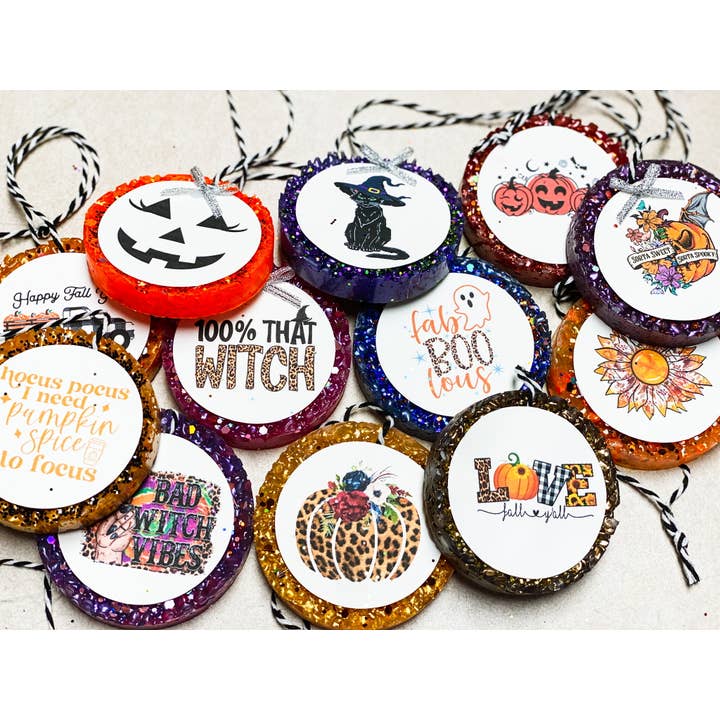 Wild Stella Wholesale - Wholesale Car Freshener - Women's - Halloween + Fall Round Variety Pack Freshies1