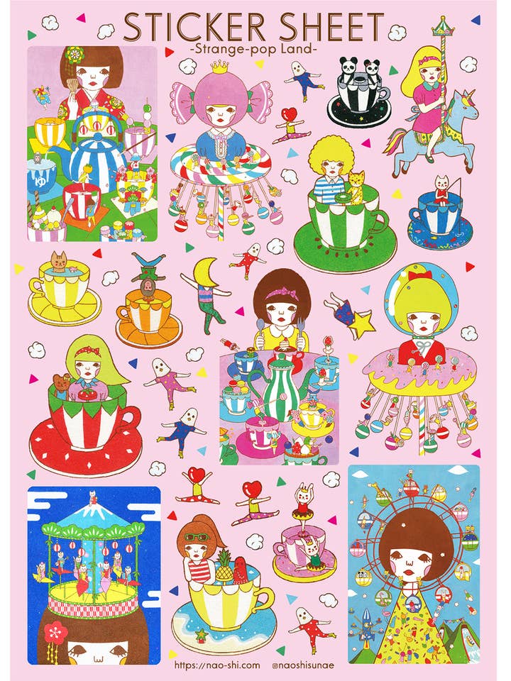 【Sticker Sheet】Strange-pop Land for wholesale by Naoshi