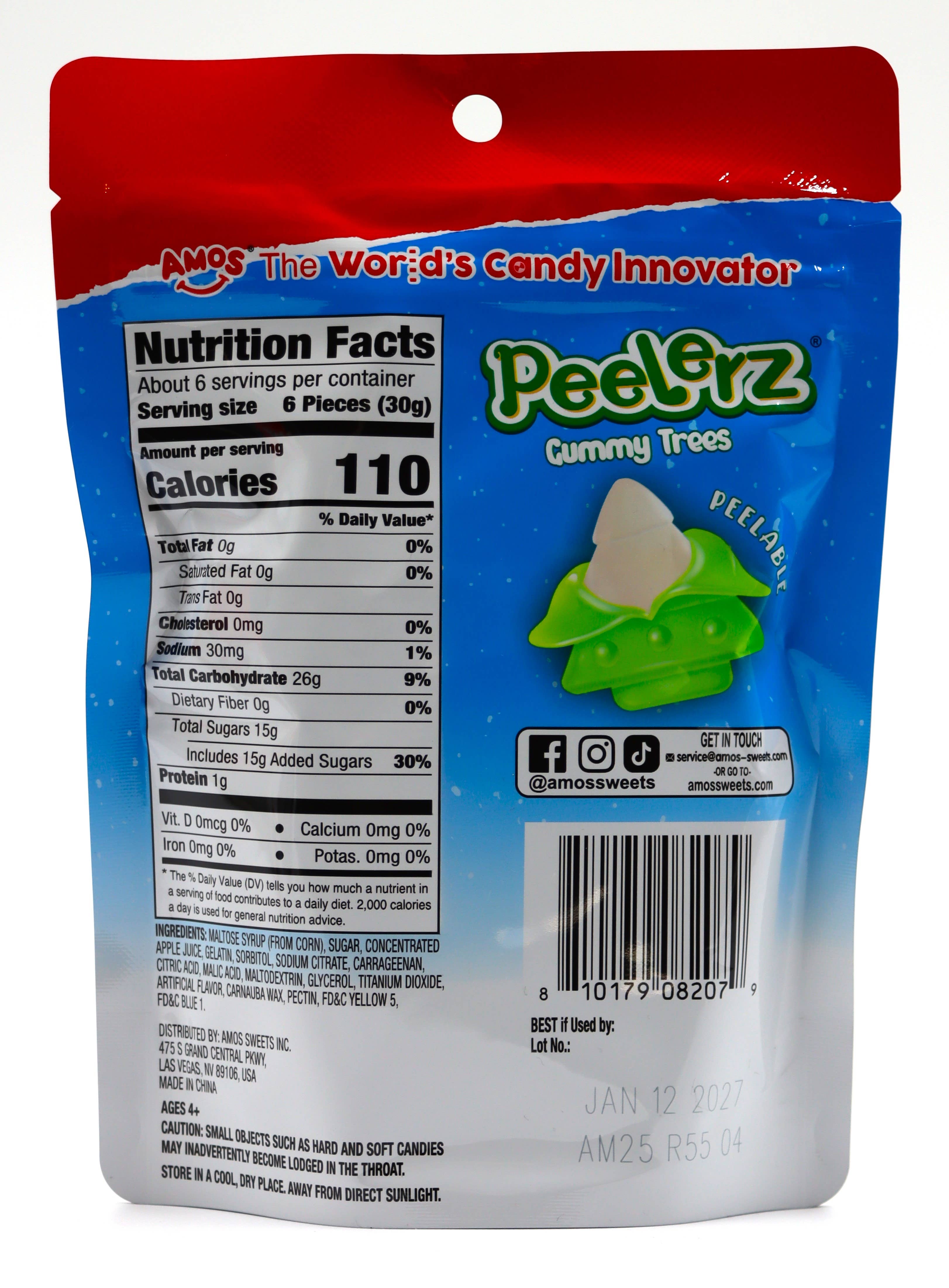 Grandpa Joe's Candy Shop - Vente Bonbons gélifiés - Arbre de bonbons de vacances Amos Peelerz, 170g, 12 unités1