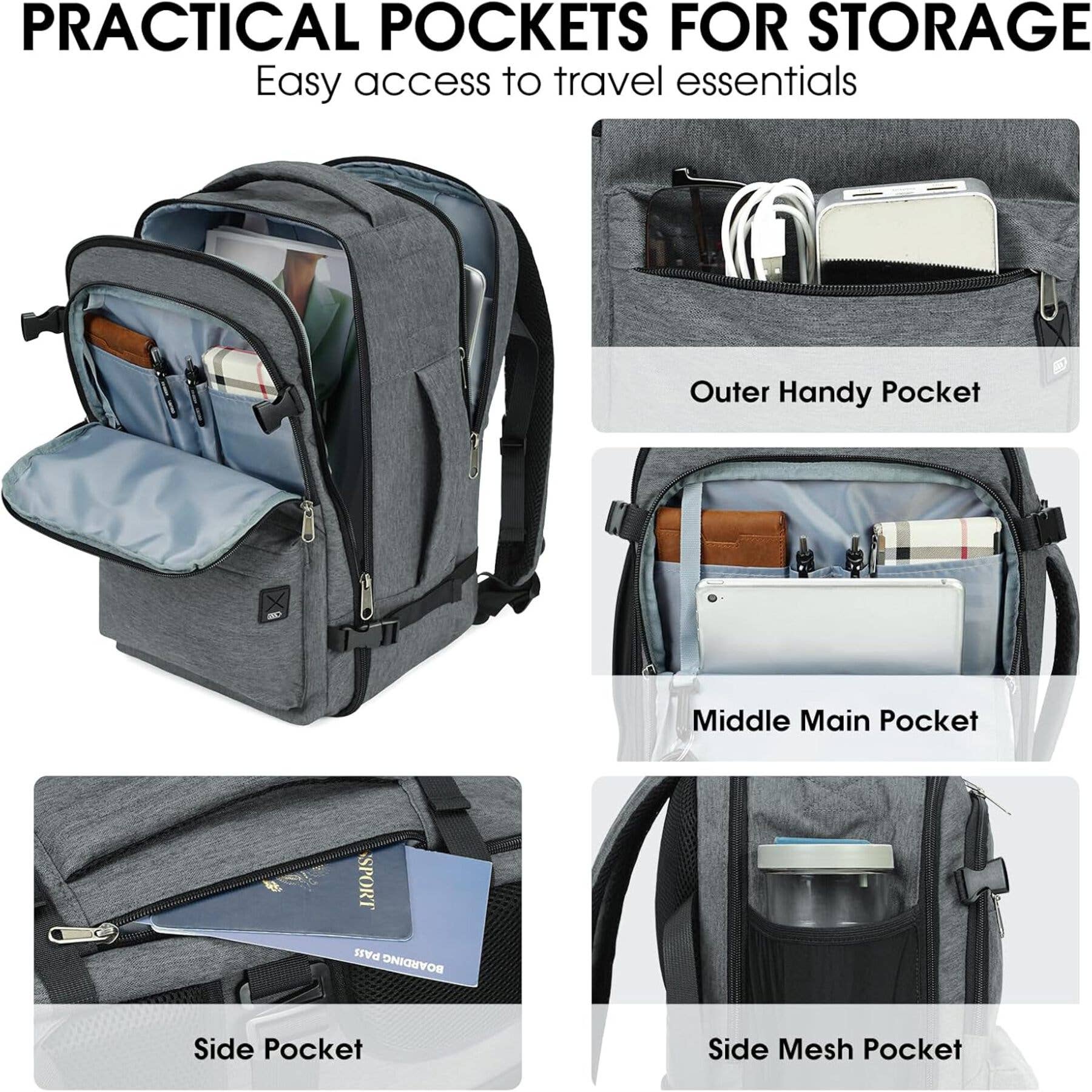 wandf - Wholesale Backpack - Unisex - WANDF Ryanair Underseat Backpack - Wet Pocket, 17"Laptop 16