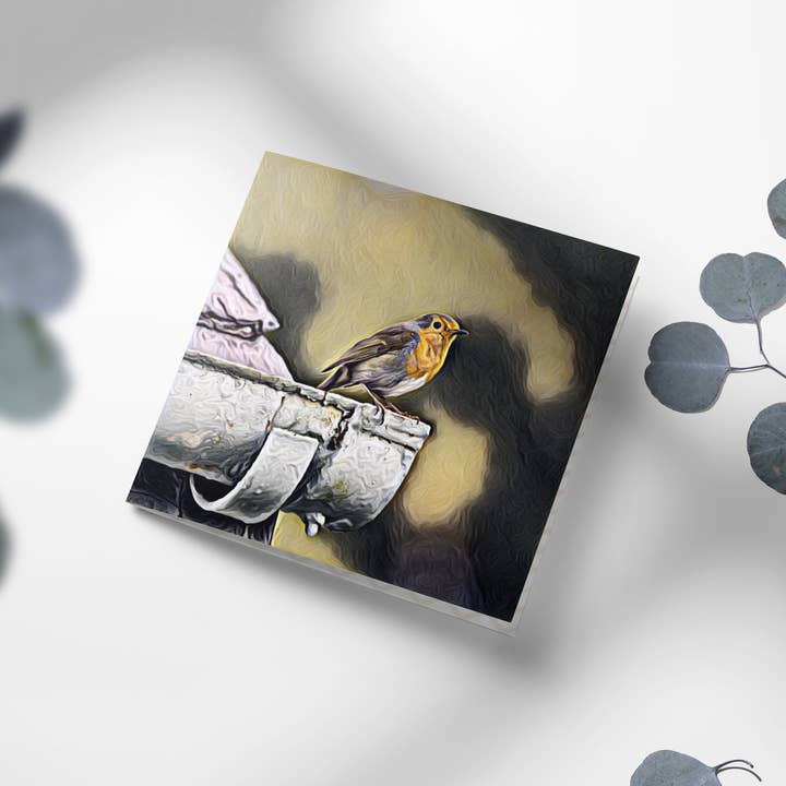 Art Collection: Robin with Bright Orange Envelope for wholesale by 5C Designs