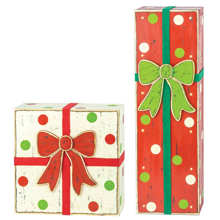 Weihnachtspaket mit Lichtern, 2er-Set - 39,50 $ pro Set für den Großhandel von Hanna's Handiworks