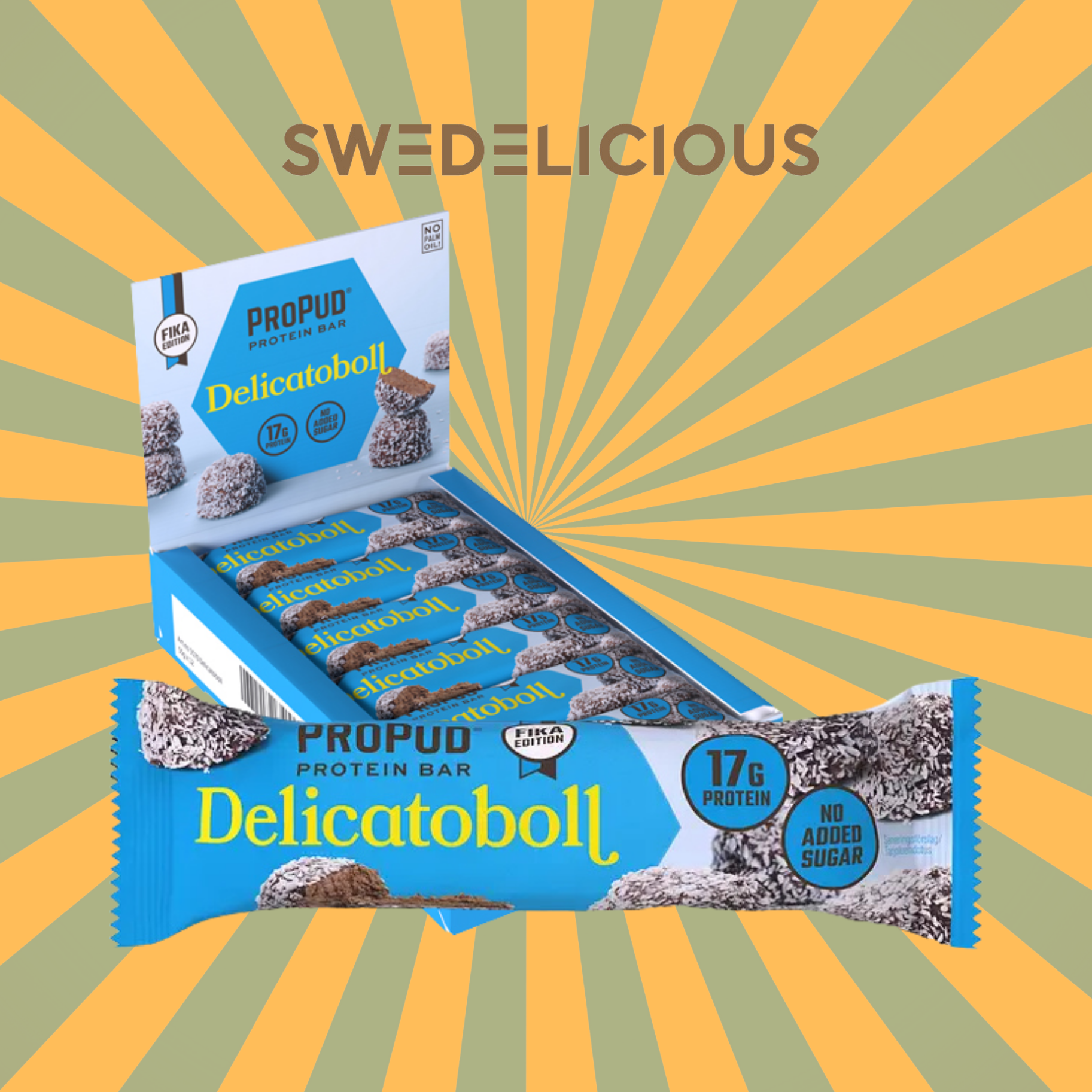 Swedelicious - Swedish Candy - Wholesale Chocolate - Swedish Fika - Chocolate Ball Protein Bar - ProPud Delicato0
